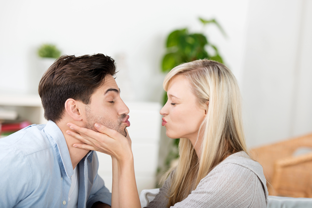 couple getting ready to kiss